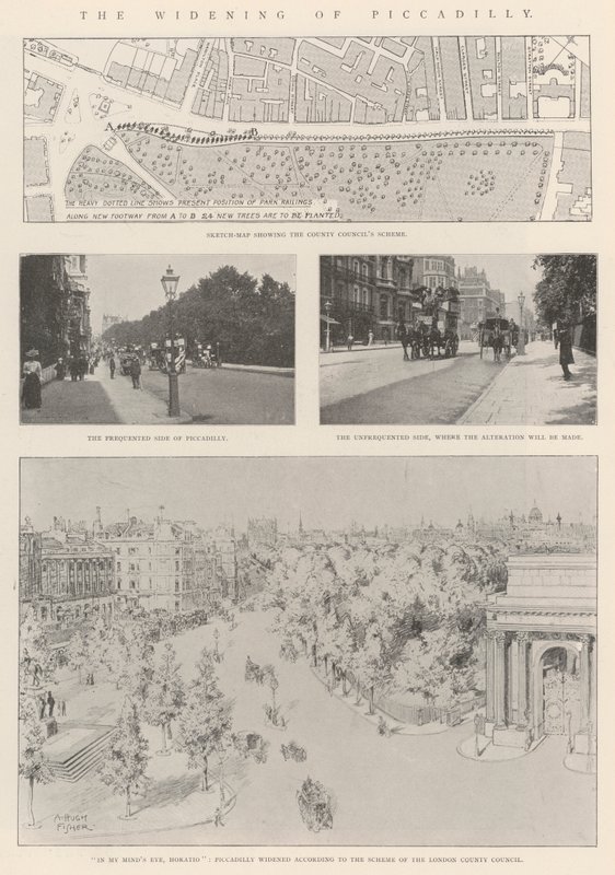 Rozšíření Piccadilly od Alfred Hugh Fisher
