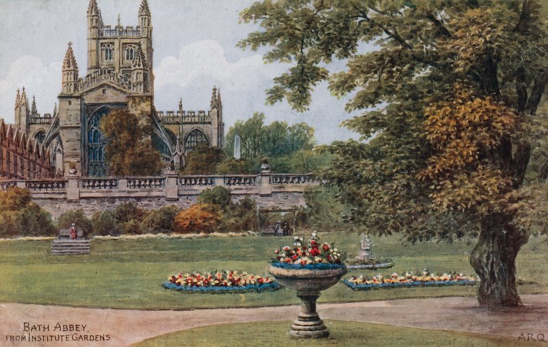 Bath Abbey, z Institute Gardens od Alfred Robert Quinton
