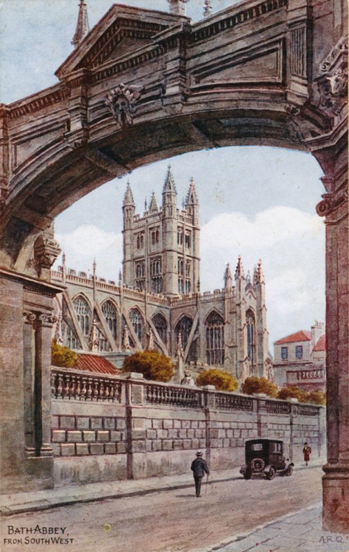 Bath Abbey, z jihozápadu od Alfred Robert Quinton