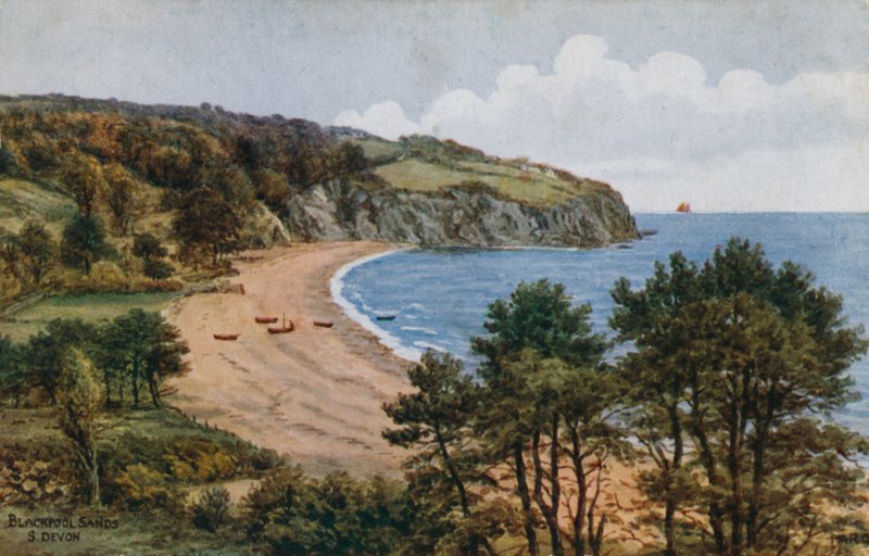 Blackpool Sands, Jižní Devon (barevné lito) od Alfred Robert Quinton