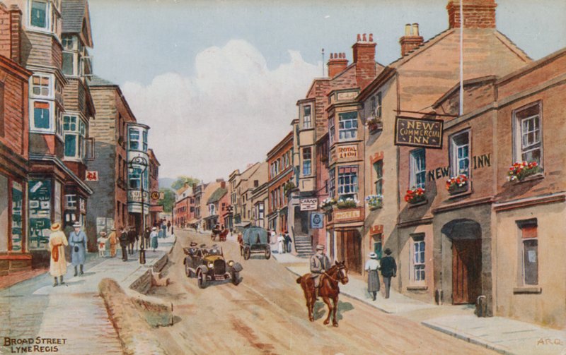 Široká ulice, Lyme Regis od Alfred Robert Quinton