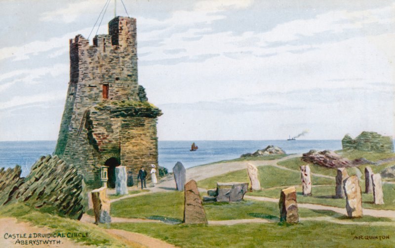 Castle and Druidical Circle, Aberystwyth od Alfred Robert Quinton