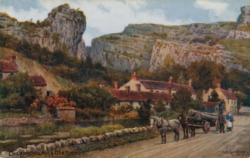 Cheddar Village a Lví skála od Alfred Robert Quinton