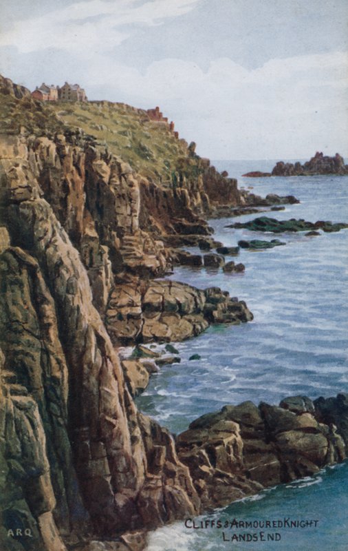 Cliffs and Armored Knight, Lands End od Alfred Robert Quinton