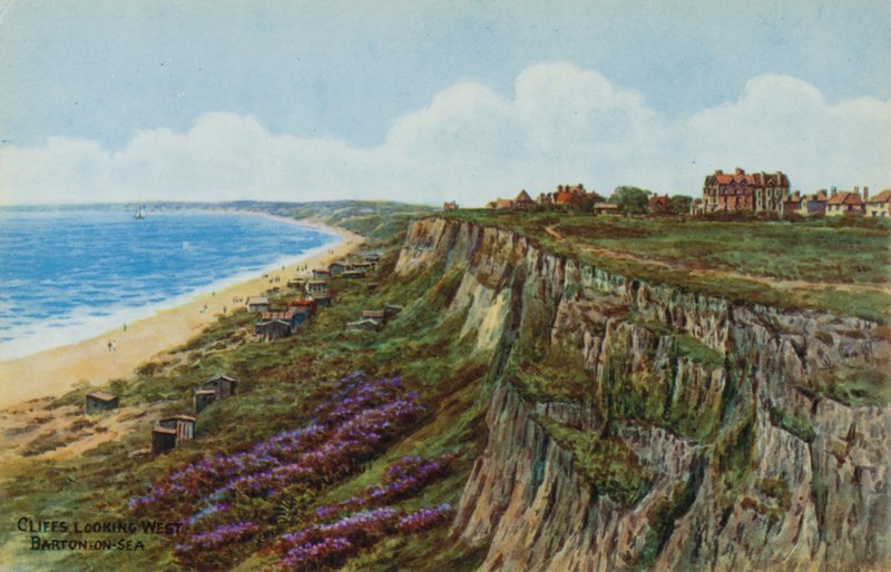 Útesy, pohled na západ, Barton-on-Sea od Alfred Robert Quinton