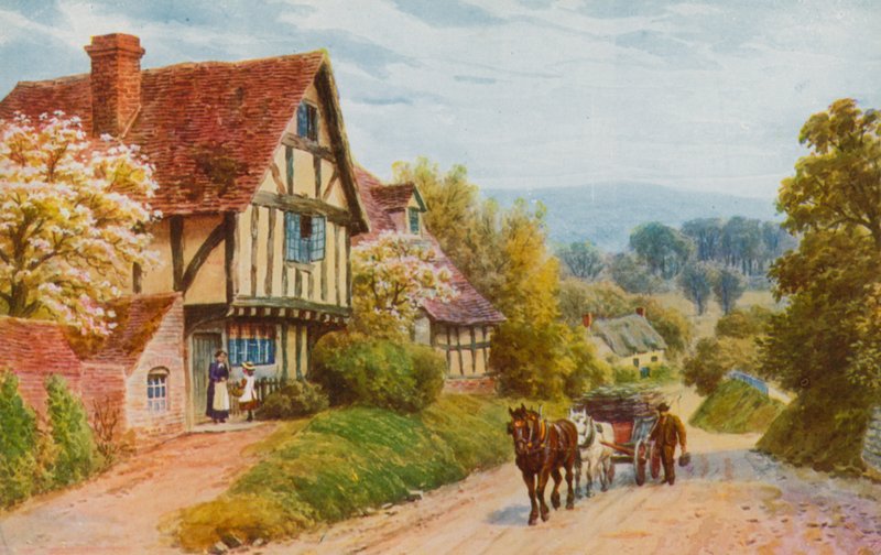 Cropthorne Hill poblíž Eveshamu od Alfred Robert Quinton