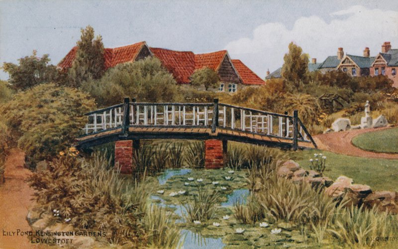 Eily Pond, Kensingtonské zahrady; Lowestoft od Alfred Robert Quinton