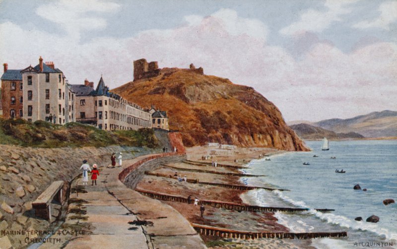 Mořská terasa a hrad, Criccieth od Alfred Robert Quinton