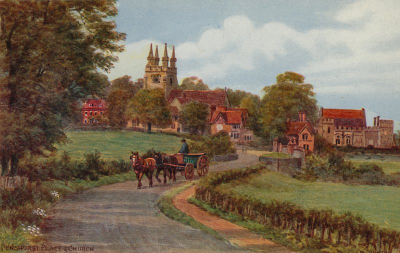 Penshurst Place a kostel od Alfred Robert Quinton