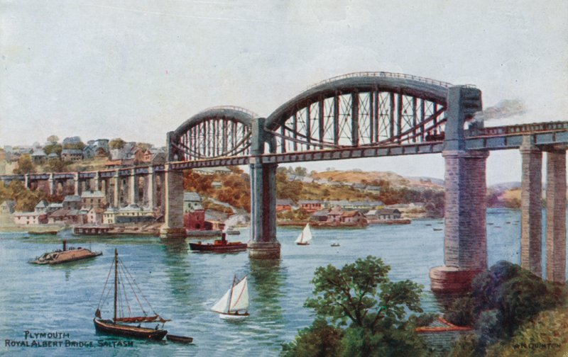 Plymouth, Royal Albert Bridge, Saltash od Alfred Robert Quinton