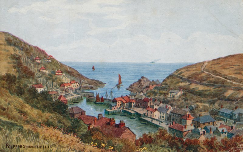 Polperro z kopce (barva lito) od Alfred Robert Quinton