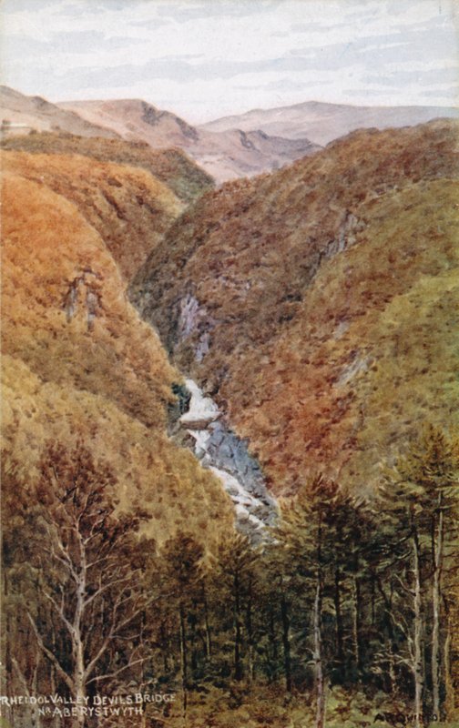 Rheidol Valley, Ďáblův most, Nr. Aberystwyth od Alfred Robert Quinton