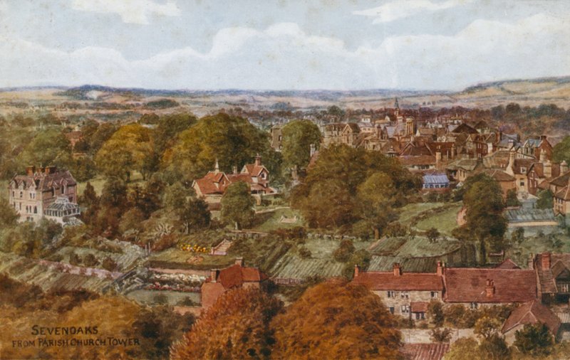 Sevenoaks z věže farního kostela od Alfred Robert Quinton