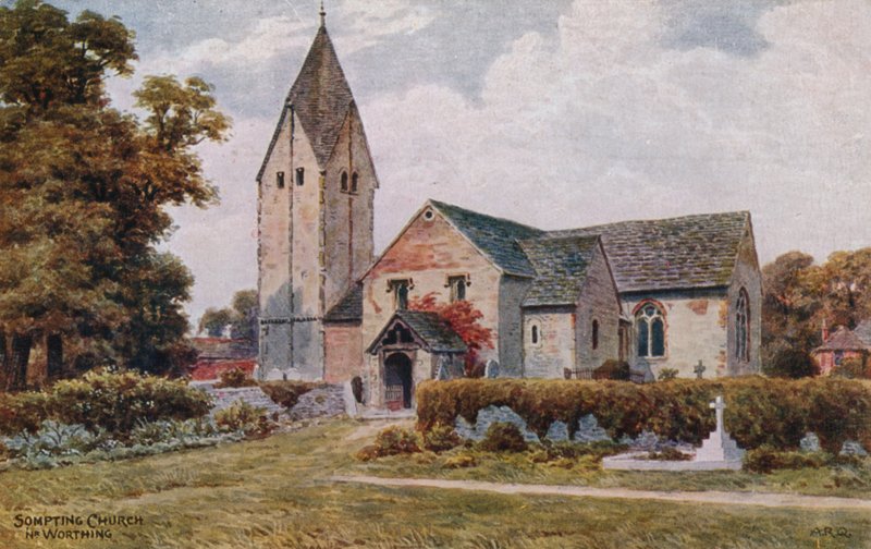 Kostel Sompting poblíž Worthing od Alfred Robert Quinton