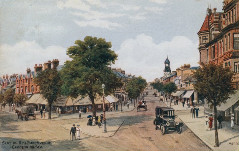 Station Rd und Pier Avenue, Clacton-on-Sea od Alfred Robert Quinton
