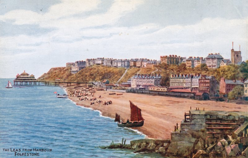 Leas z Harbour, Folkestone od Alfred Robert Quinton