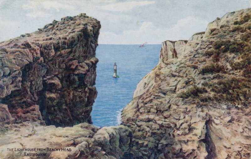 Maják, z Beachy Head, Eastbourne od Alfred Robert Quinton