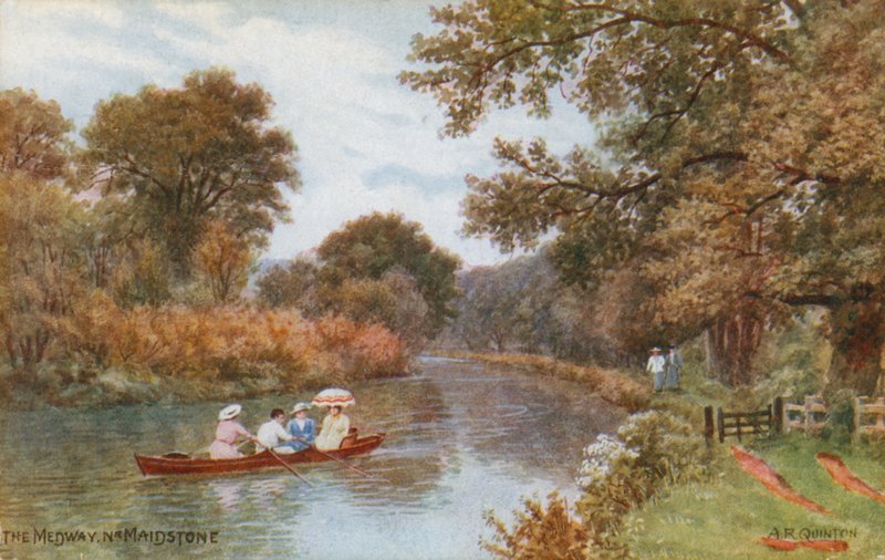 Medway poblíž Maidstone od Alfred Robert Quinton