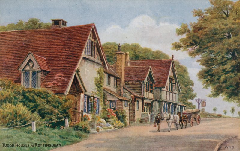 Tudorovy domy v Rottingdean od Alfred Robert Quinton