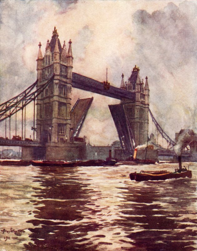 Tower Bridge (barevné lito) od Allan (after) Stewart