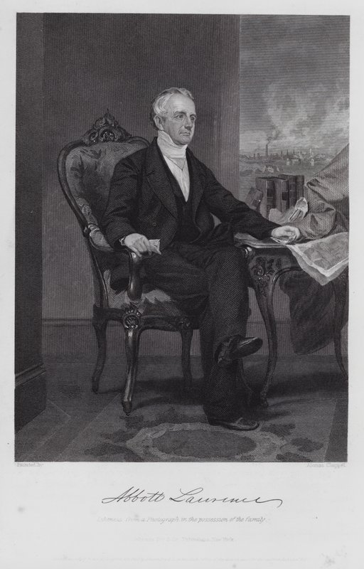 Abbott Lawrence (rytina) od Alonzo (after) Chappel