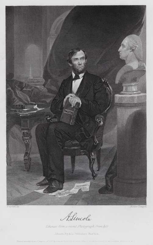 Abraham Lincoln (rytina) od Alonzo (after) Chappel