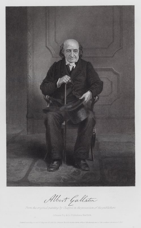 Albert Gallatin (rytina) od Alonzo (after) Chappel