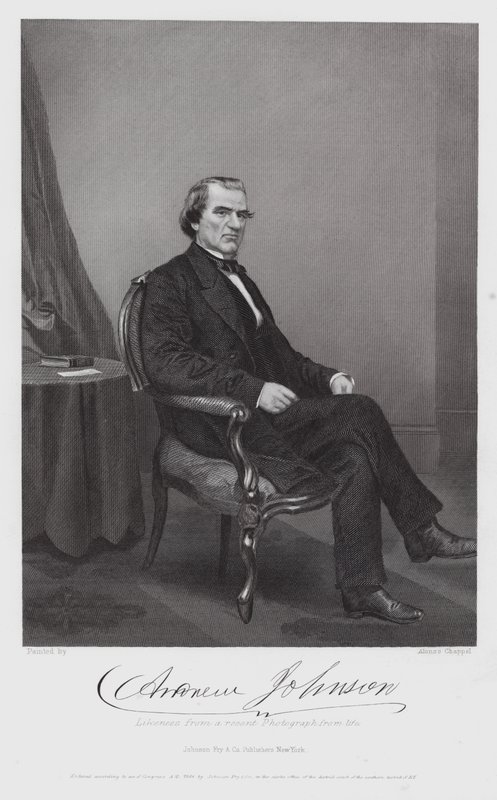 Andrew Johnson (rytina) od Alonzo (after) Chappel