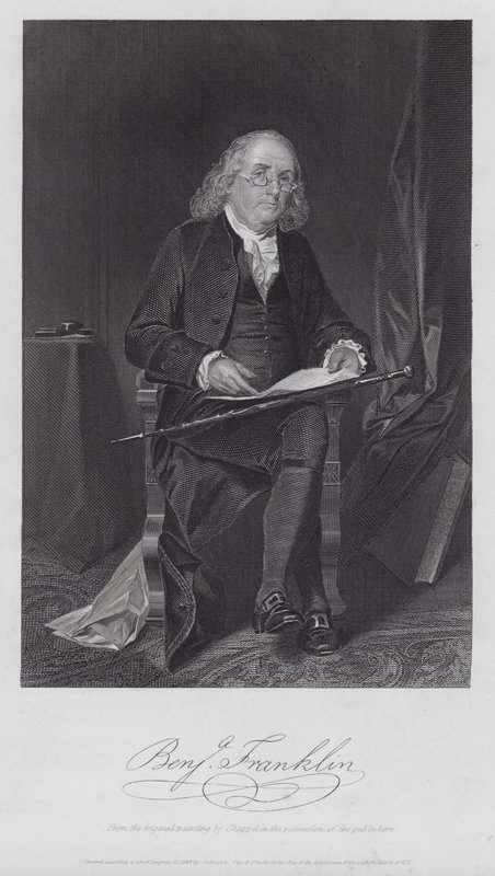 Benjamin Franklin (rytina) od Alonzo (after) Chappel