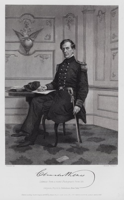 Charles Wilkes (rytina) od Alonzo (after) Chappel