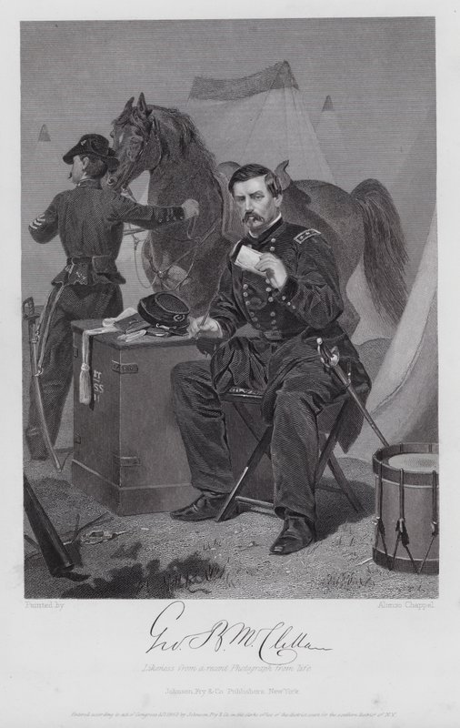 George Brinton McClellan (rytina) od Alonzo (after) Chappel