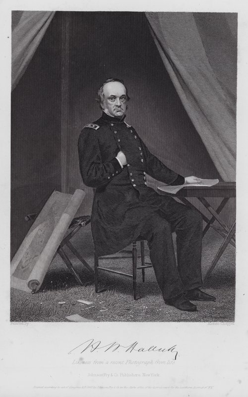 Henry Wager Halleck (rytina) od Alonzo (after) Chappel