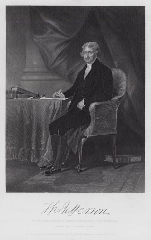 Thomas Jefferson (rytina) od Alonzo (after) Chappel