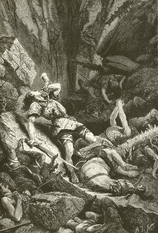 Roland v Roncesvalles od Alphonse Marie de Neuville