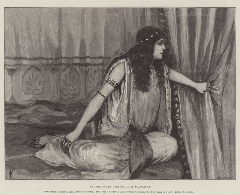 Madame Sarah Bernhardt jako Kleopatra od Amedee Forestier