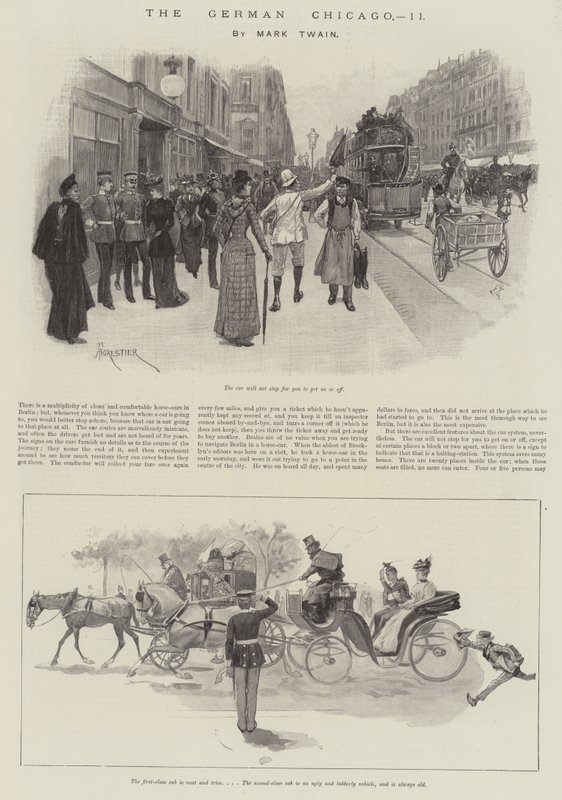 Německé Chicago, Mark Twain od Amedee Forestier