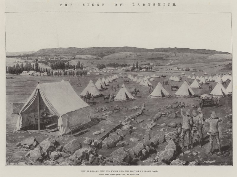 Obležení Ladysmith litho od Amedee Forestier