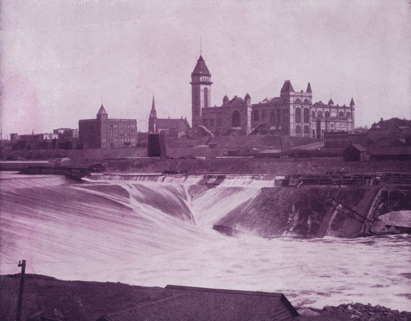 Falls of St Anthony (černobílá fotografie) od American Photographer (after)