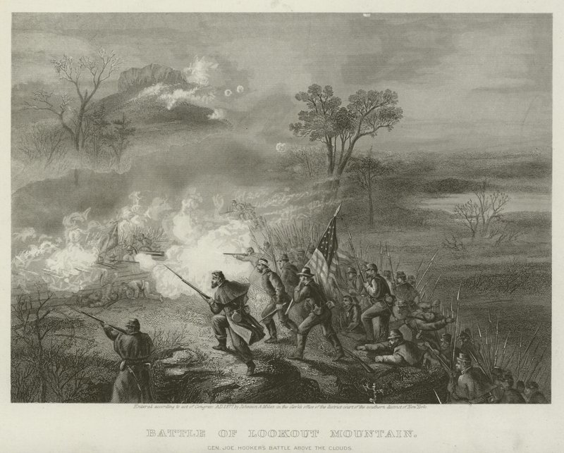 Bitva u Lookout Mountain, 1863 od American School