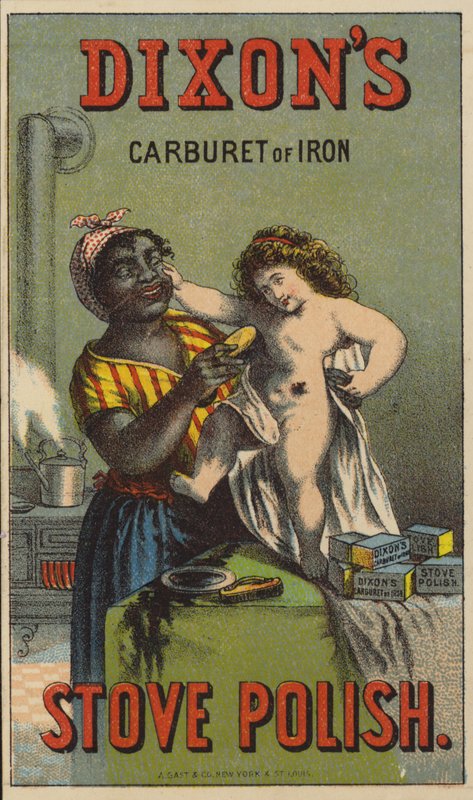 Černá žena leštění dítěte od American School