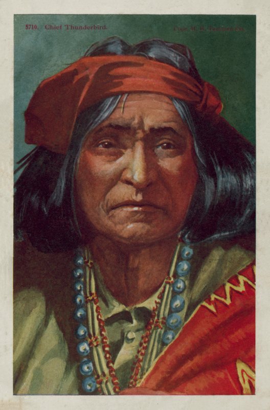 Chief Thunderbird (barevné lito) od American School