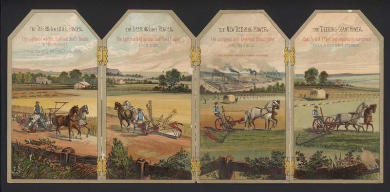 Jelení zemědělské stroje (barva litho) od American School