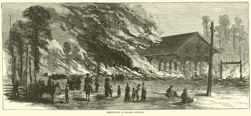 Zničení Millen Junction, listopad 1864 od American School