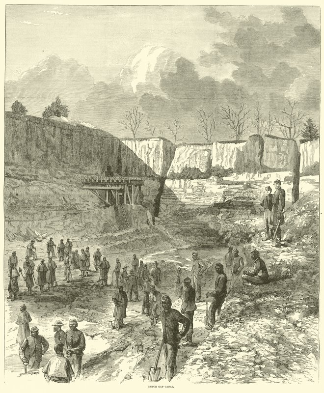 Dutch Gap Canal, říjen 1864 od American School