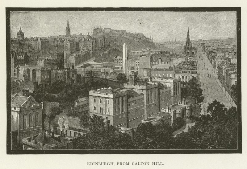 Edinburgh, z Calton Hill od American School