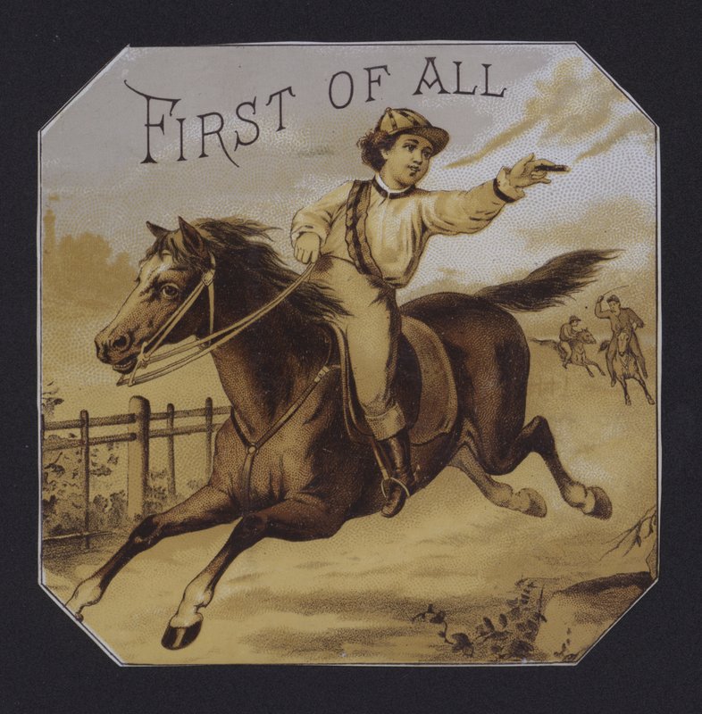 Za prvé, štítek doutníku (chromolitho) od American School