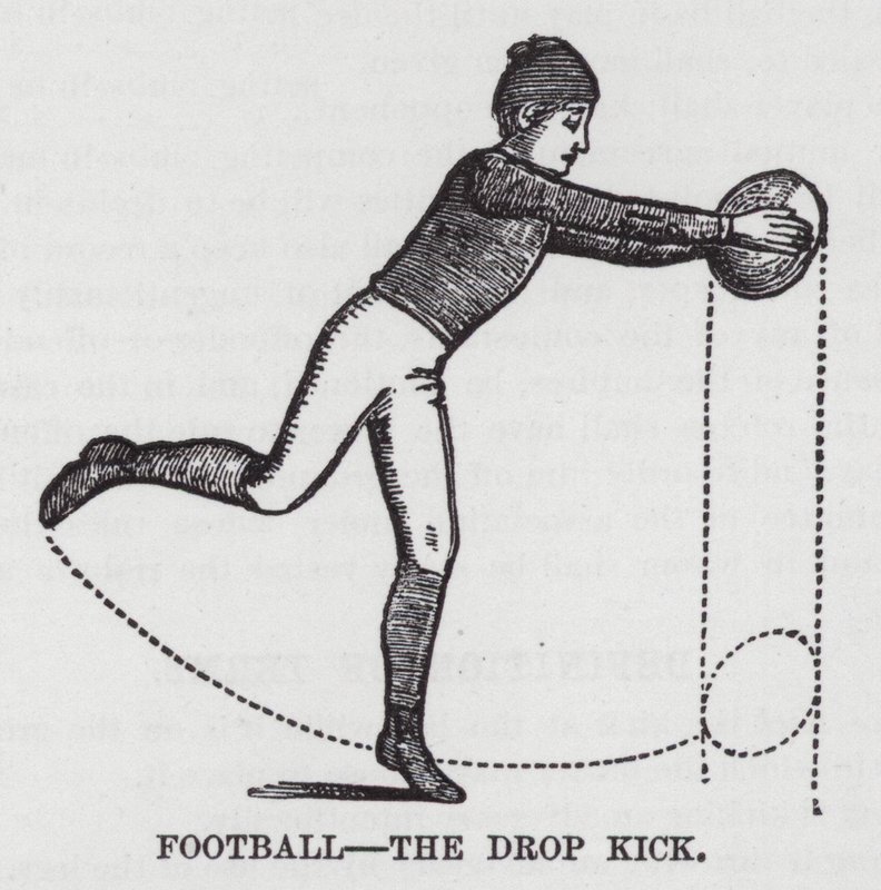 Football, the Drop Kick (rytina) od American School