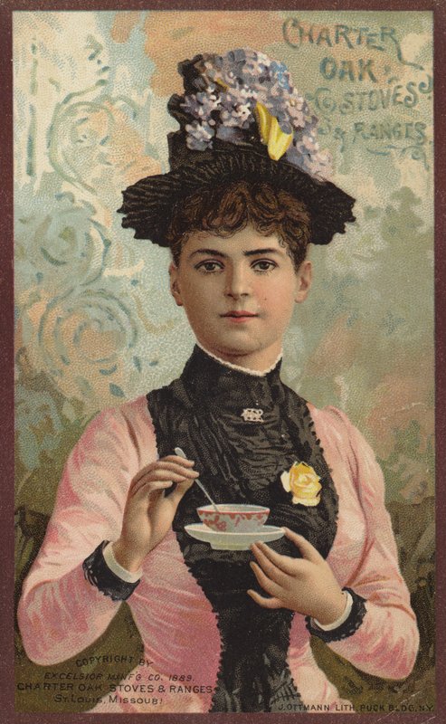 Dáma míchající šálek od American School
