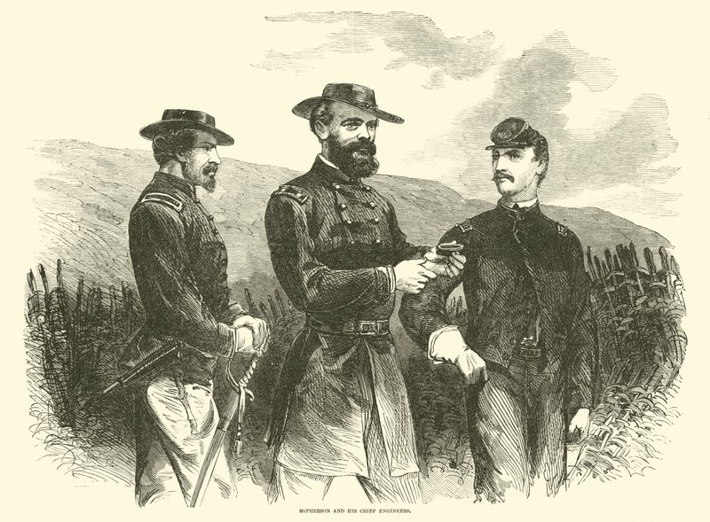 McPherson a jeho hlavní inženýři, květen 1863 od American School