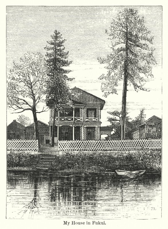 Můj dům ve Fukui (rytina) od American School